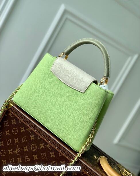 Pretty Style Louis Vuitton Capucines BB Bag in Taurillon Leather M21689 Green 2024