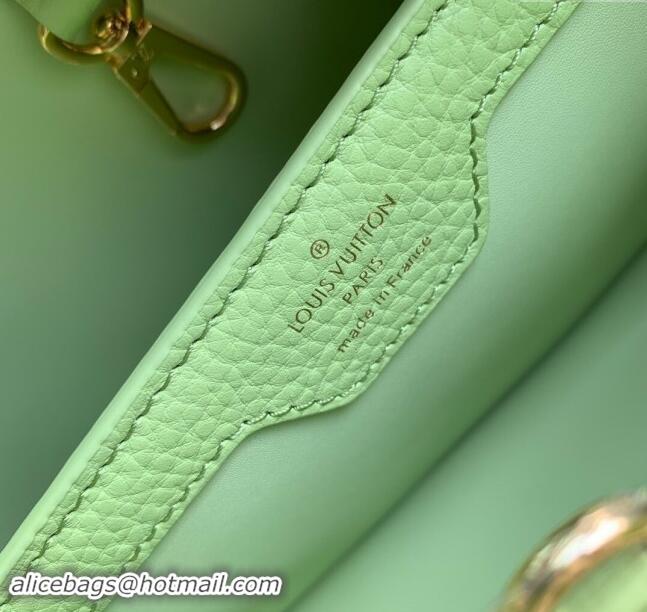 Best Grade Louis Vuitton Capucines MM Bag in Taurillon Leather M21689 Green 2024