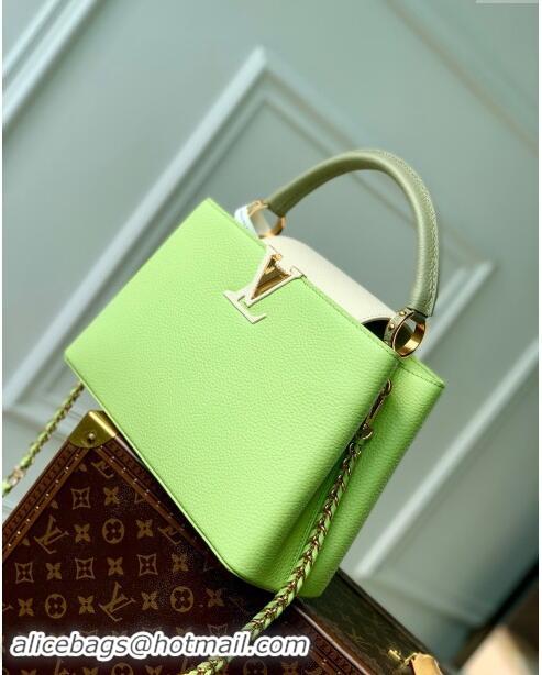 Best Grade Louis Vuitton Capucines MM Bag in Taurillon Leather M21689 Green 2024