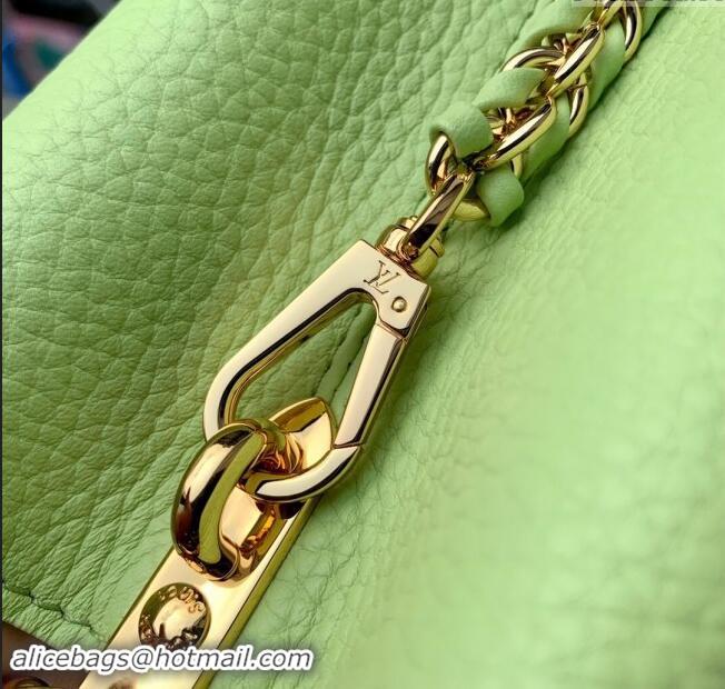 Best Grade Louis Vuitton Capucines MM Bag in Taurillon Leather M21689 Green 2024