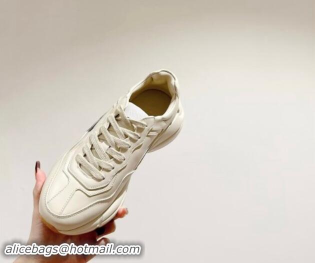 Best Price Gucci Rhyton Sneakers in Ivory White Leather with 25 Print 906111