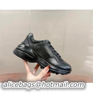 Good Product Gucci Rhyton Sneakers in All Black Leather 906120