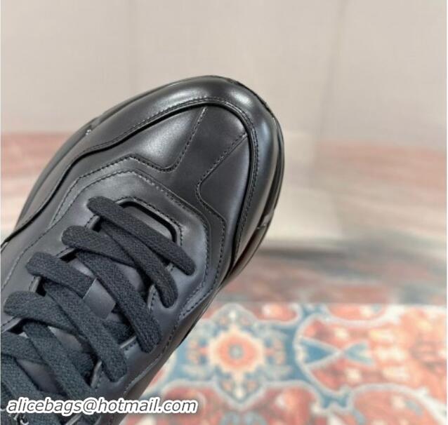 Good Product Gucci Rhyton Sneakers in All Black Leather 906120