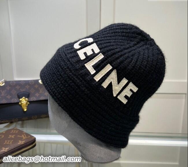 Good Product Celine Knit Hat 0731 Black 2023