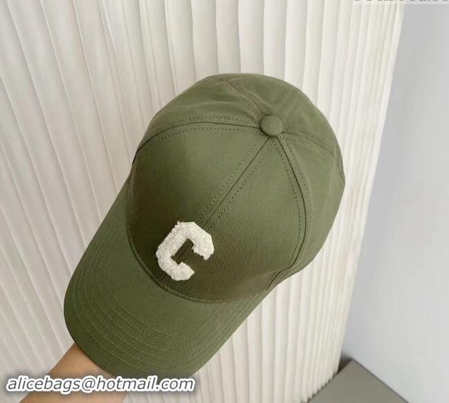 Best Price Celine Canvas Baseball Hat Green Letter C CE08151 2023