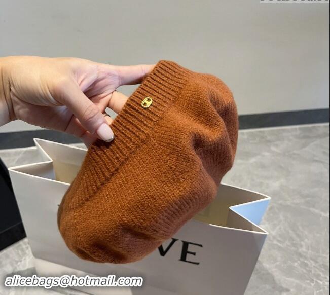 Buy Cheap Celine Knit Beret Hat CE08152 Brown 2023