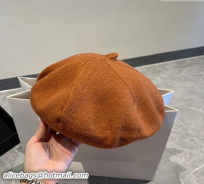 Buy Cheap Celine Knit Beret Hat CE08152 Brown 2023