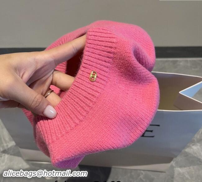 Good Looking Celine Knit Beret Hat CE08152 Pink 2023