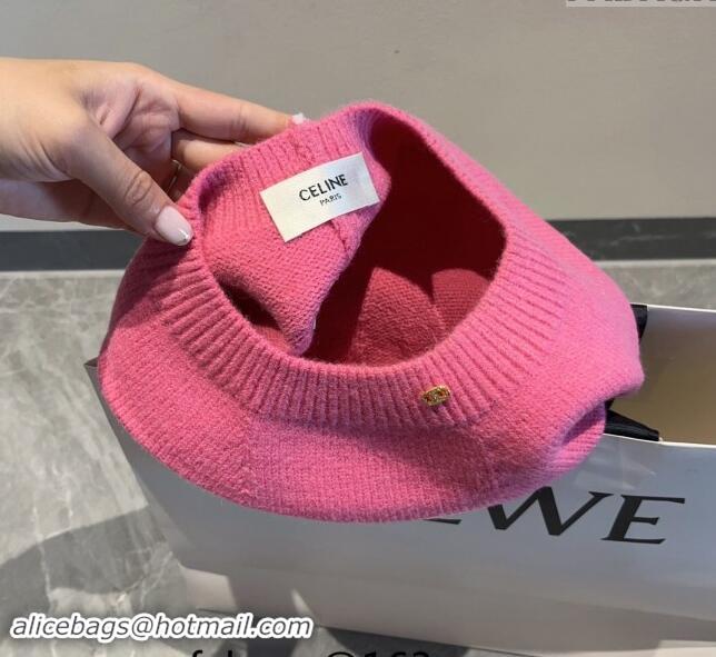 Good Looking Celine Knit Beret Hat CE08152 Pink 2023