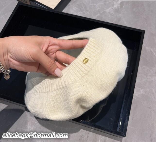 Grade Quality Celine Knit Beret Hat CE08152 White 2023