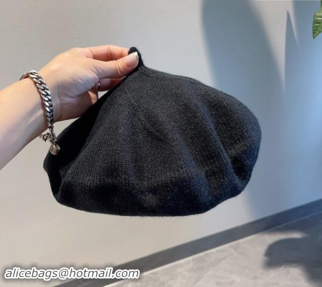 Cheapest Celine Knit Beret Hat CE08152 Black 2023