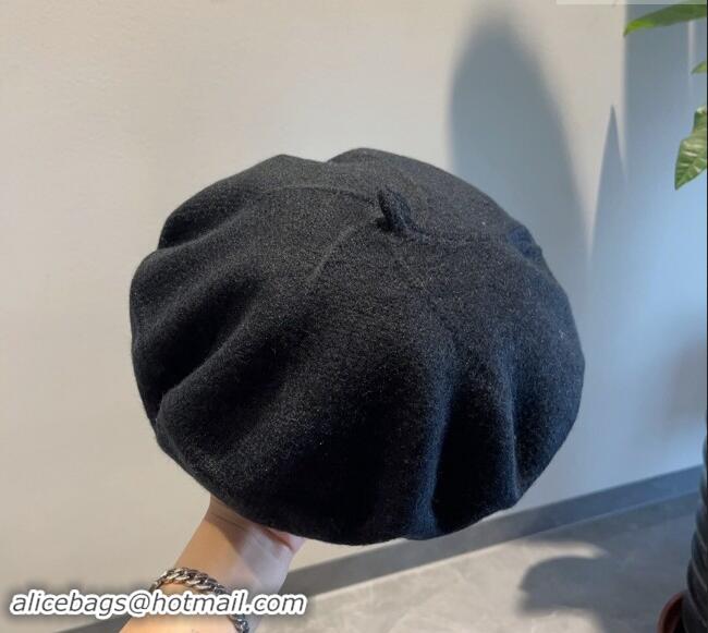 Cheapest Celine Knit Beret Hat CE08152 Black 2023