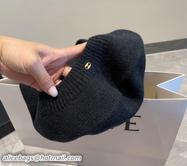 Cheapest Celine Knit Beret Hat CE08152 Black 2023