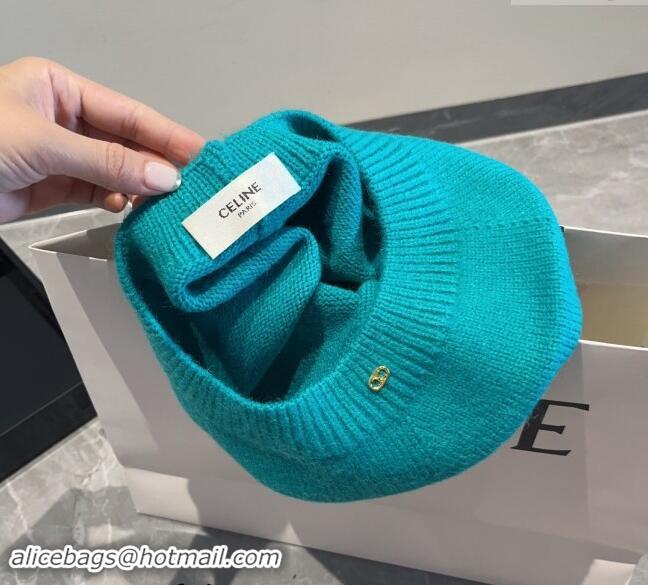 Most Popular Celine Knit Beret Hat CE08152 Blue 2023