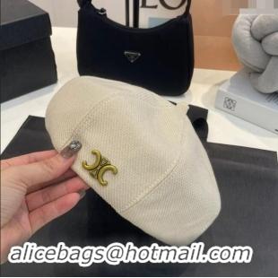 Pretty Style Celine Beret Hat CE08231 White 2023