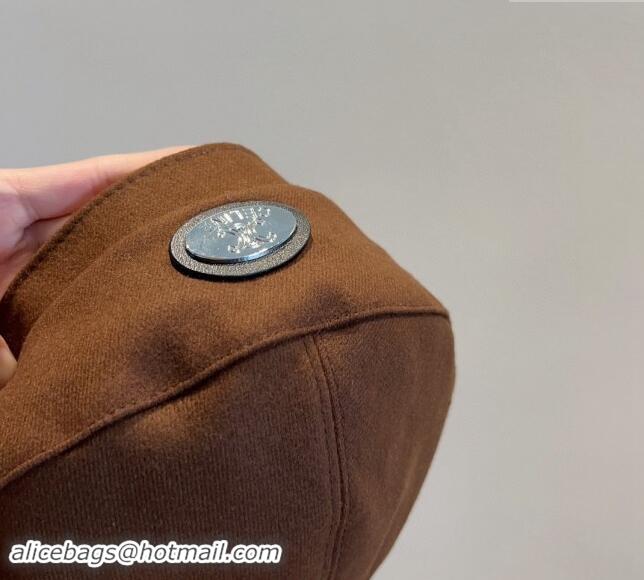 Good Quality Celine Beret Hat 0823 Brown 2023