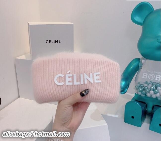 Top Grade Celine Rabbit Fur Knit Hat CE10182 Light Pink 2023