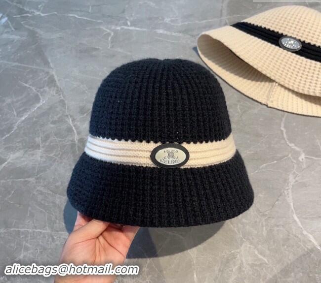 Shop Duplicate Celine Knit Hat 1108 Black 2023