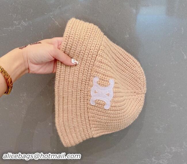 Reasonable Price Celine Triomphe Knit Hat 1123 Nude 2023