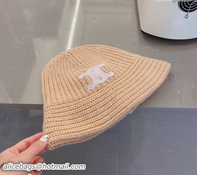 Reasonable Price Celine Triomphe Knit Hat 1123 Nude 2023