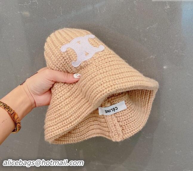 Reasonable Price Celine Triomphe Knit Hat 1123 Nude 2023