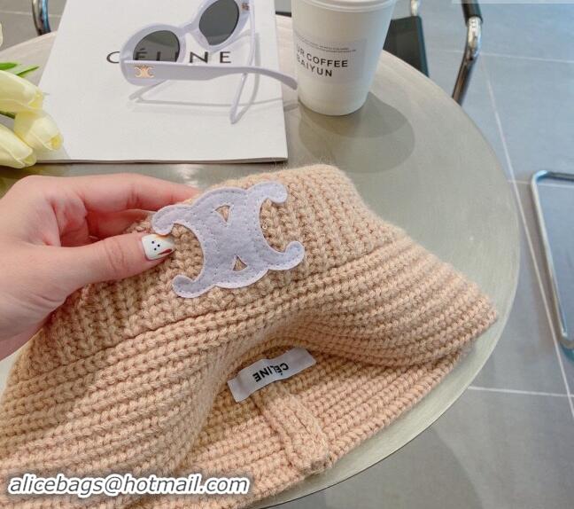 Reasonable Price Celine Triomphe Knit Hat 1123 Nude 2023