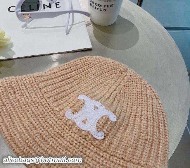 Reasonable Price Celine Triomphe Knit Hat 1123 Nude 2023