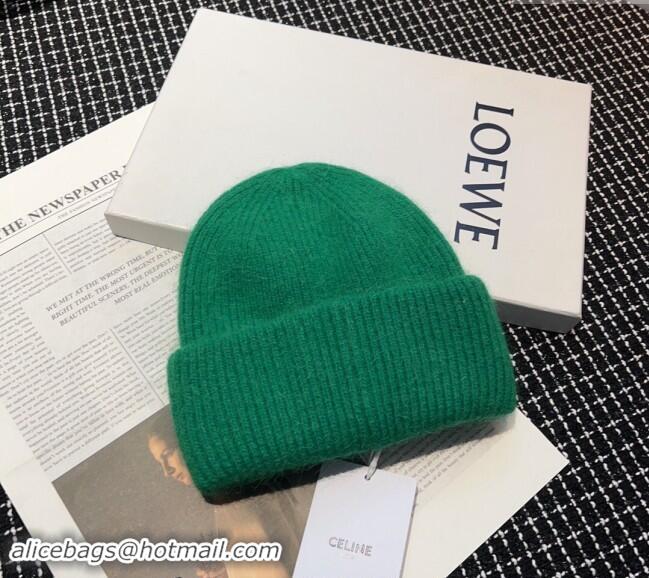 Cheapest Celine Triomphe Knit Hat with Studs CE122203 Green 2023