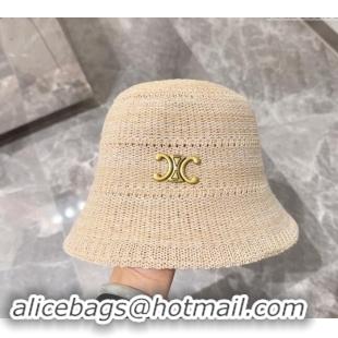 Best Price Celine Straw Bucket Hat 0301 Beige 2024