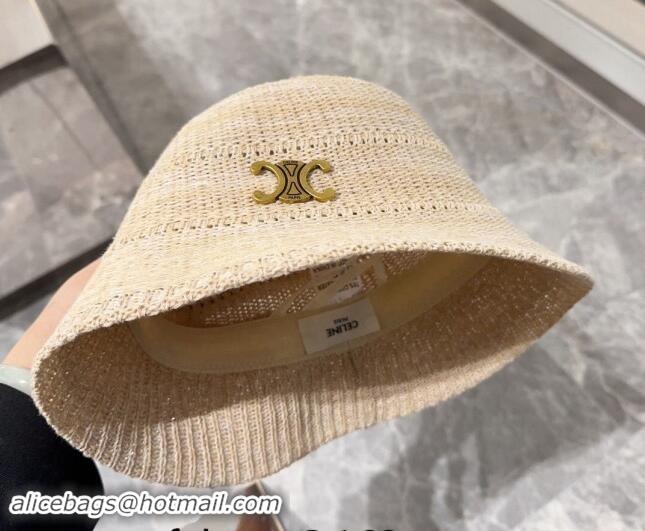 Best Price Celine Straw Bucket Hat 0301 Beige 2024