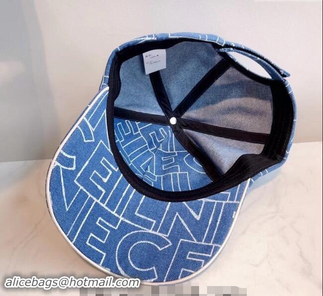 Top Design Celine Denim Baseball Hat 0301 Blue 2024