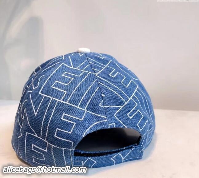 Top Design Celine Denim Baseball Hat 0301 Blue 2024