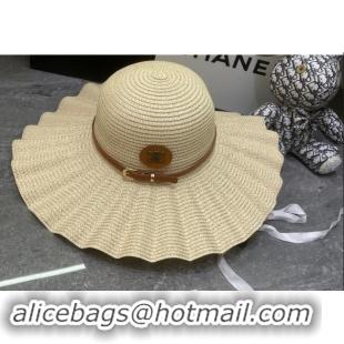 Good Looking Celine Straw Wide Brim Hat 0301 Beige 2024