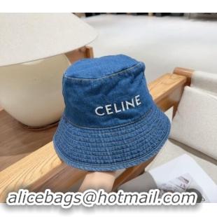 Low Cost Celine Denim Bucket Hat 0301 Blue 2024