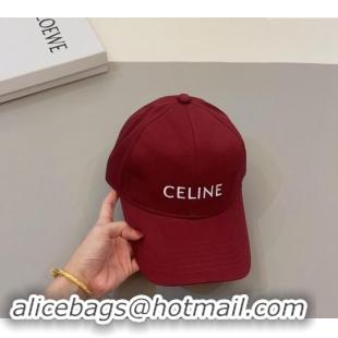 Unique Style Celine Canvas Baseball Hat 0302 Red 2024