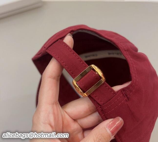 Unique Style Celine Canvas Baseball Hat 0302 Red 2024