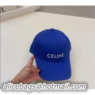 Particularly Recommended Celine Canvas Baseball Hat 0302 Blue 2024