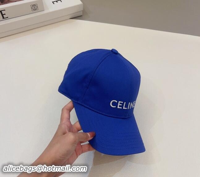 Particularly Recommended Celine Canvas Baseball Hat 0302 Blue 2024