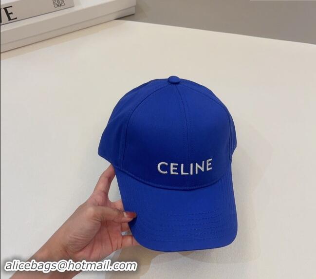 Particularly Recommended Celine Canvas Baseball Hat 0302 Blue 2024