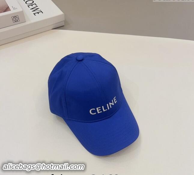 Particularly Recommended Celine Canvas Baseball Hat 0302 Blue 2024