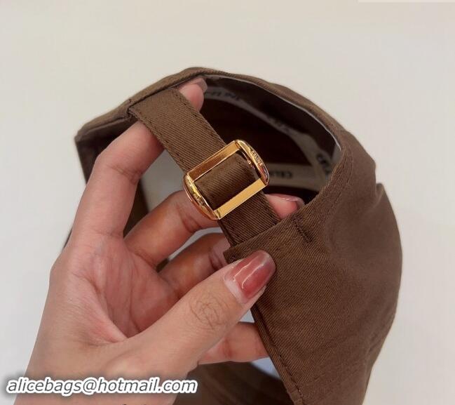 Top Grade Celine Canvas Baseball Hat 0302 Brown 2024