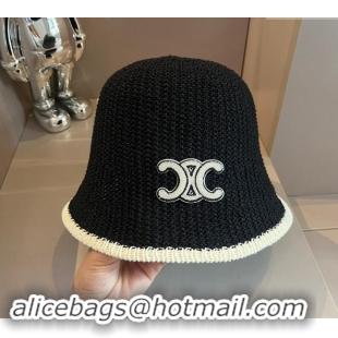 Top Design Celine Bucket Hat 040301 Black 2024