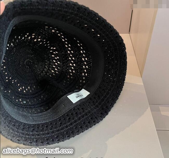 Fashion Discount Celine Crochet Bucket Hat 0403 Black 2024