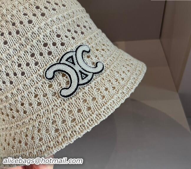 Famous Brand Celine Crochet Bucket Hat 0403 White 2024