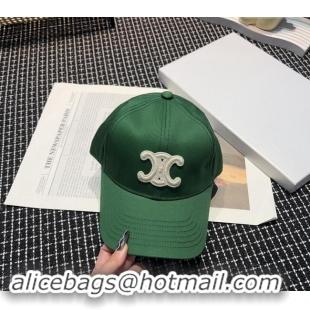 Trendy Design Celine Baseball Hat Triomphe 0403 Dark Green 2024