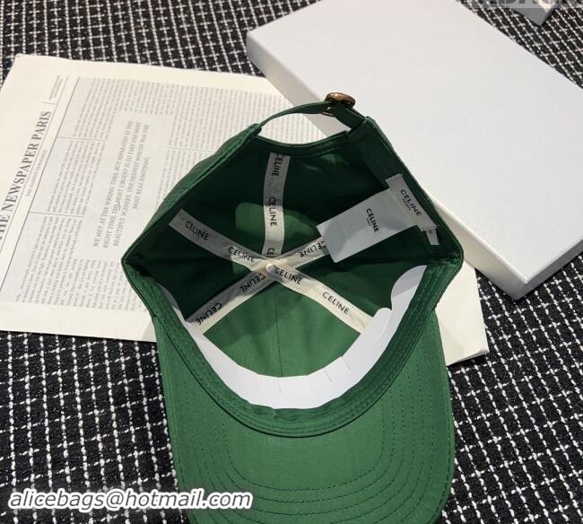 Trendy Design Celine Baseball Hat Triomphe 0403 Dark Green 2024