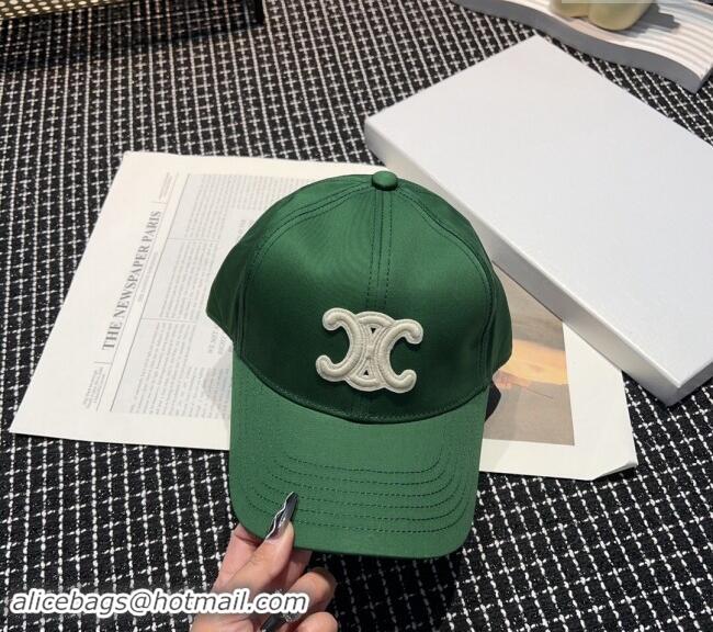 Trendy Design Celine Baseball Hat Triomphe 0403 Dark Green 2024