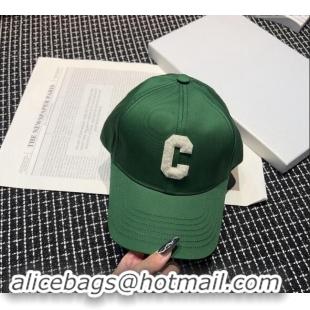 Best Price Celine Baseball Hat Letter C 0403 Dark Green 2024