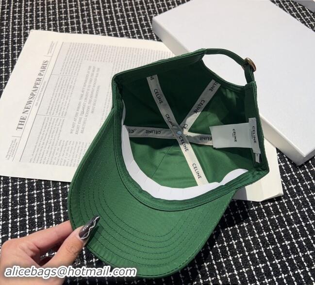 Best Price Celine Baseball Hat Letter C 0403 Dark Green 2024