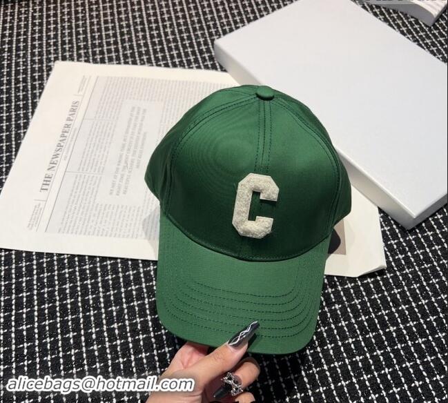 Best Price Celine Baseball Hat Letter C 0403 Dark Green 2024